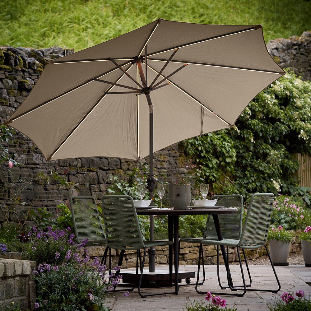 Glow Defender 3m Round Centre Pole Parasol