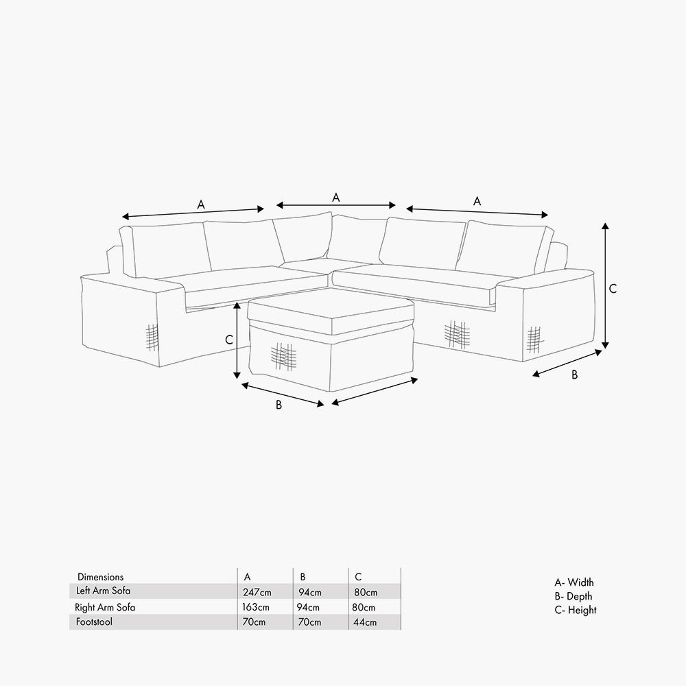 Como Natural Antique Outdoor Seating Set