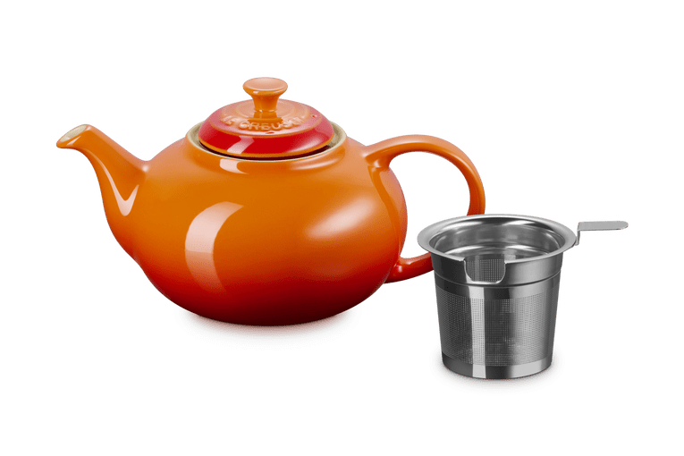 Le Creuset Stoneware Teapot with Stainless Steel Infuser (1.3L) - Rejects Department Store