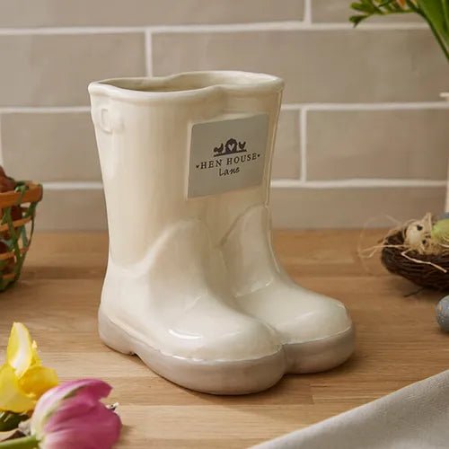 Cooksmart Hen House Lane Wellies Utensil Pot