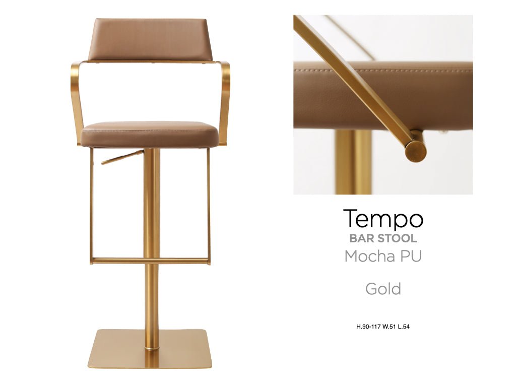 Tempo Gold Mocha Barstool