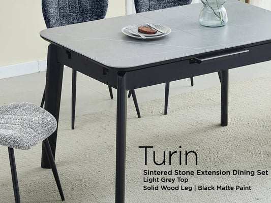 Turin Sintered Stone Extension Dining Table