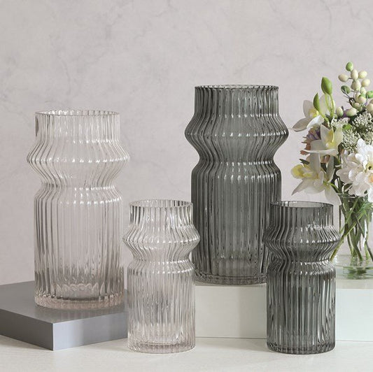 Clear Stripe Vase (20cm)