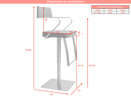 Tempo Gold Mocha Barstool