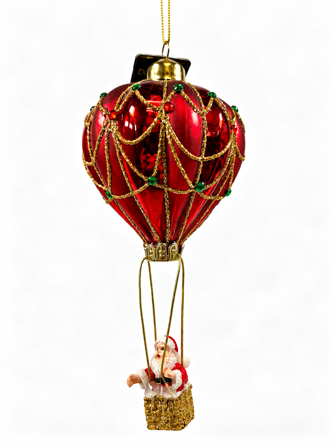 Santa in Hot Air Balloon Pendant
