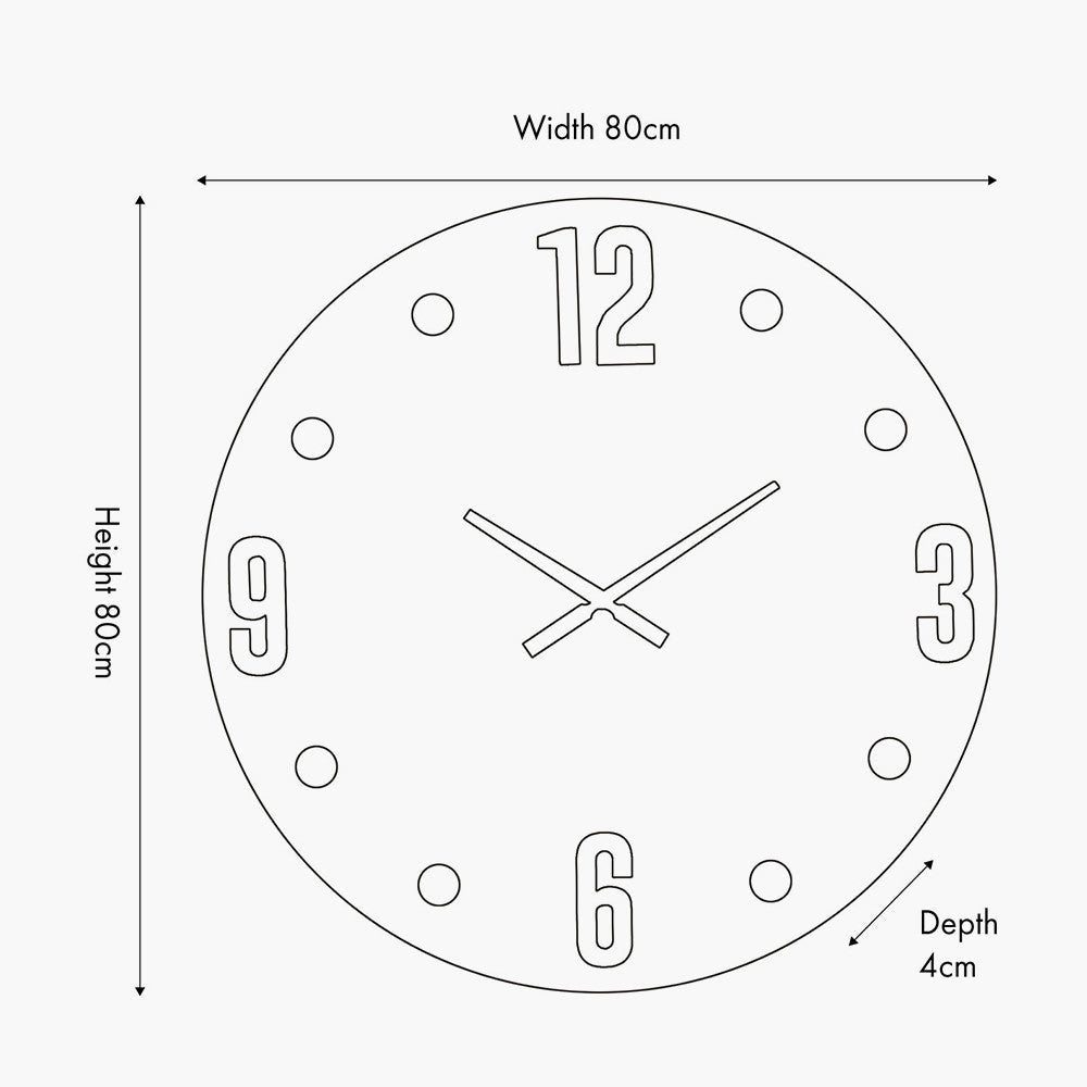 Black and Gold Metal Retro Wall Clock