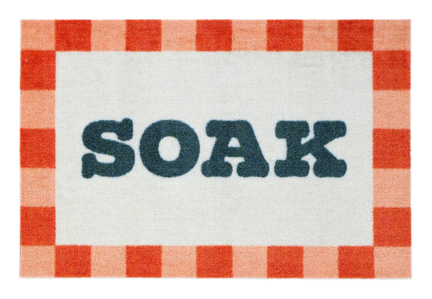 Dip & Drip Nylon Printed Bright Soak Border Bathmat