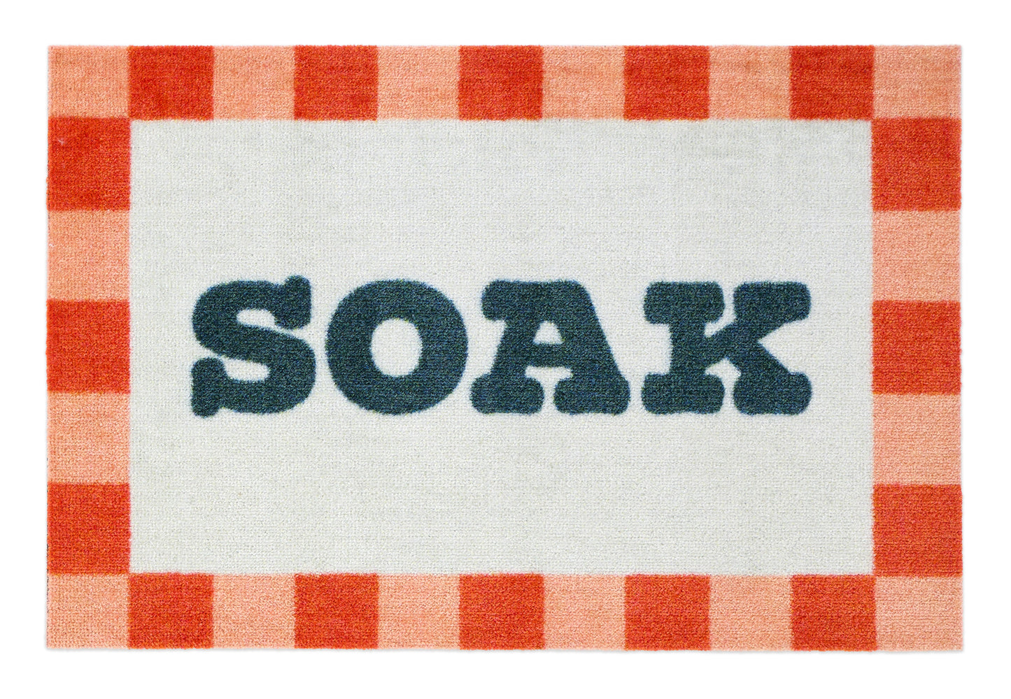 Dip & Drip Nylon Printed Bright Soak Border Bathmat