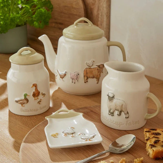 Cooksmart Buttercup Farm Ceramic Tea Canister