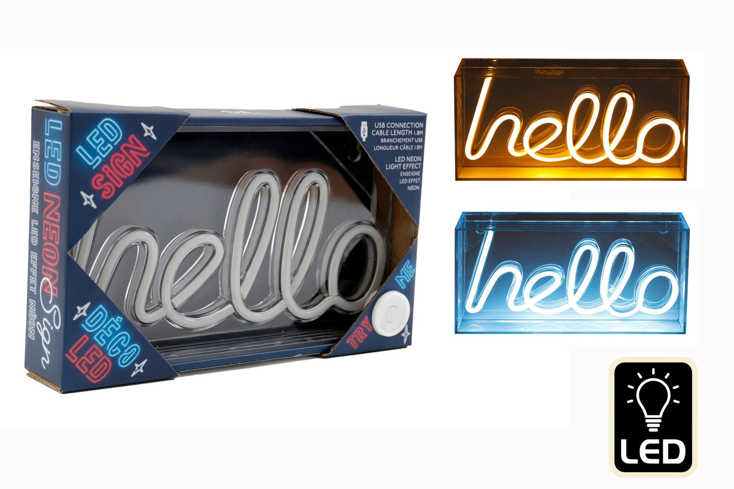 Hello Neon LED Light