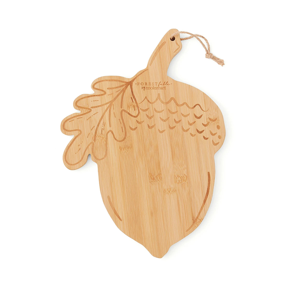 Cooksmart Forest Fable Bamboo Acorn Shaped Serving Board