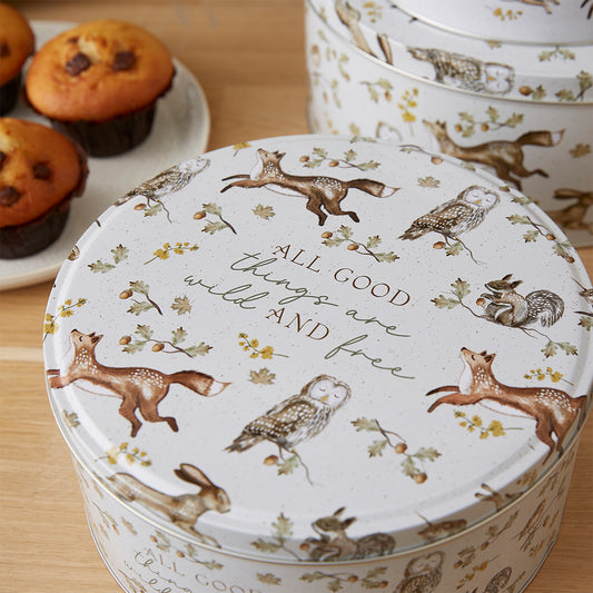 Cooksmart Forest Fable Set Of 3 Nesting Cake Tins