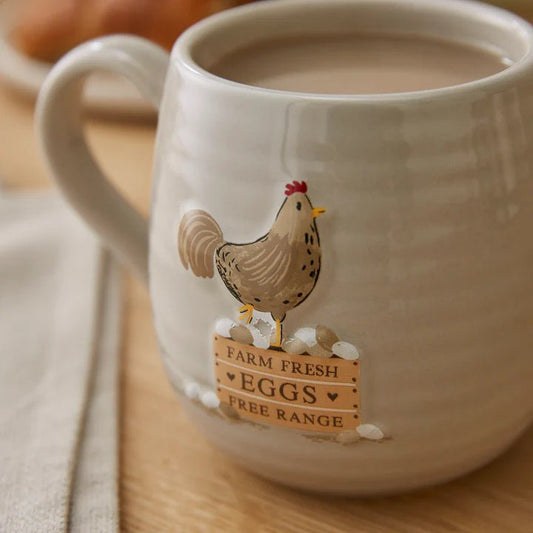 Cooksmart Hen House Lane Farm Fresh Eggs Belly Mug