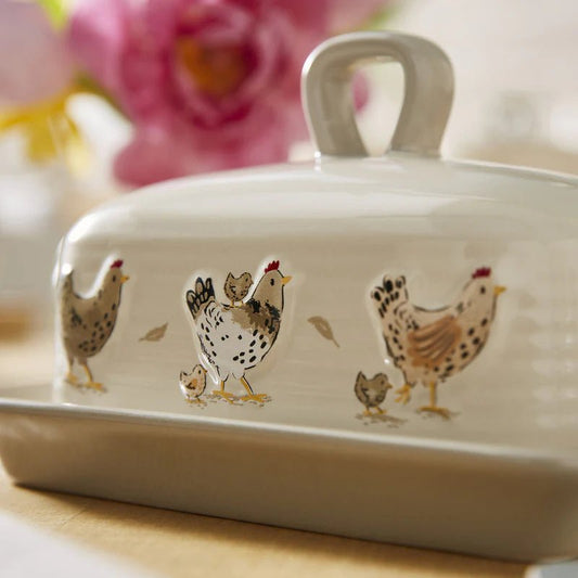 Cooksmart Hen House Lane Ceramic Butter Dish