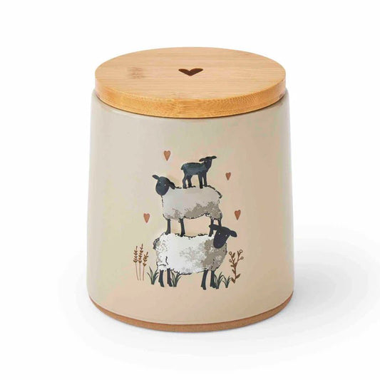 Cooksmart Highland Sheep Beige Ceramic Canister