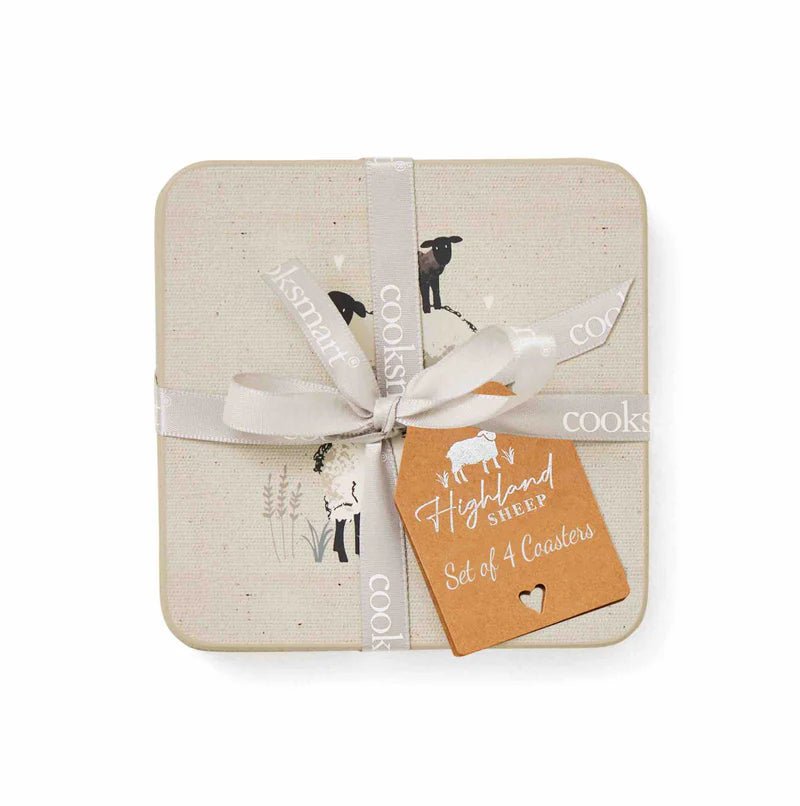 Cooksmart Highland Sheep Pack of 4 Coasters
