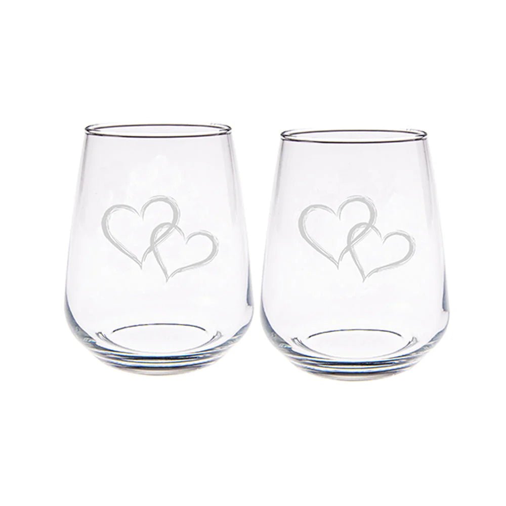 Selbrae House Love Hearts Stemless Glasses (Set of 2)