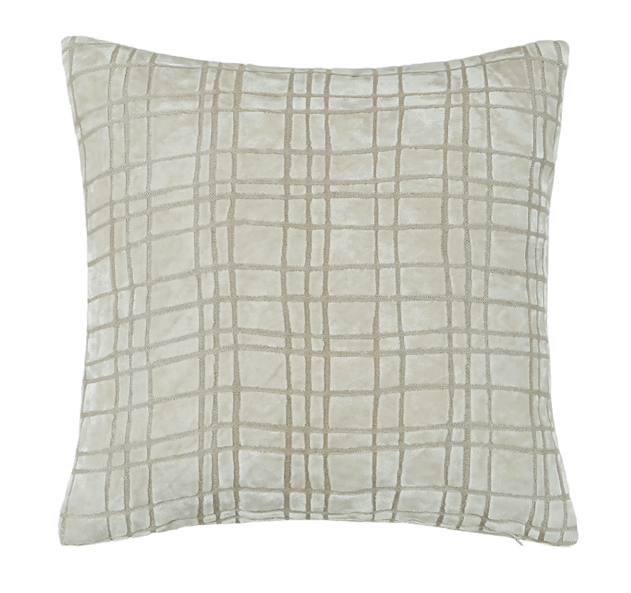 Paul Moneypenny Large Drunkplaid Ivory Cushion