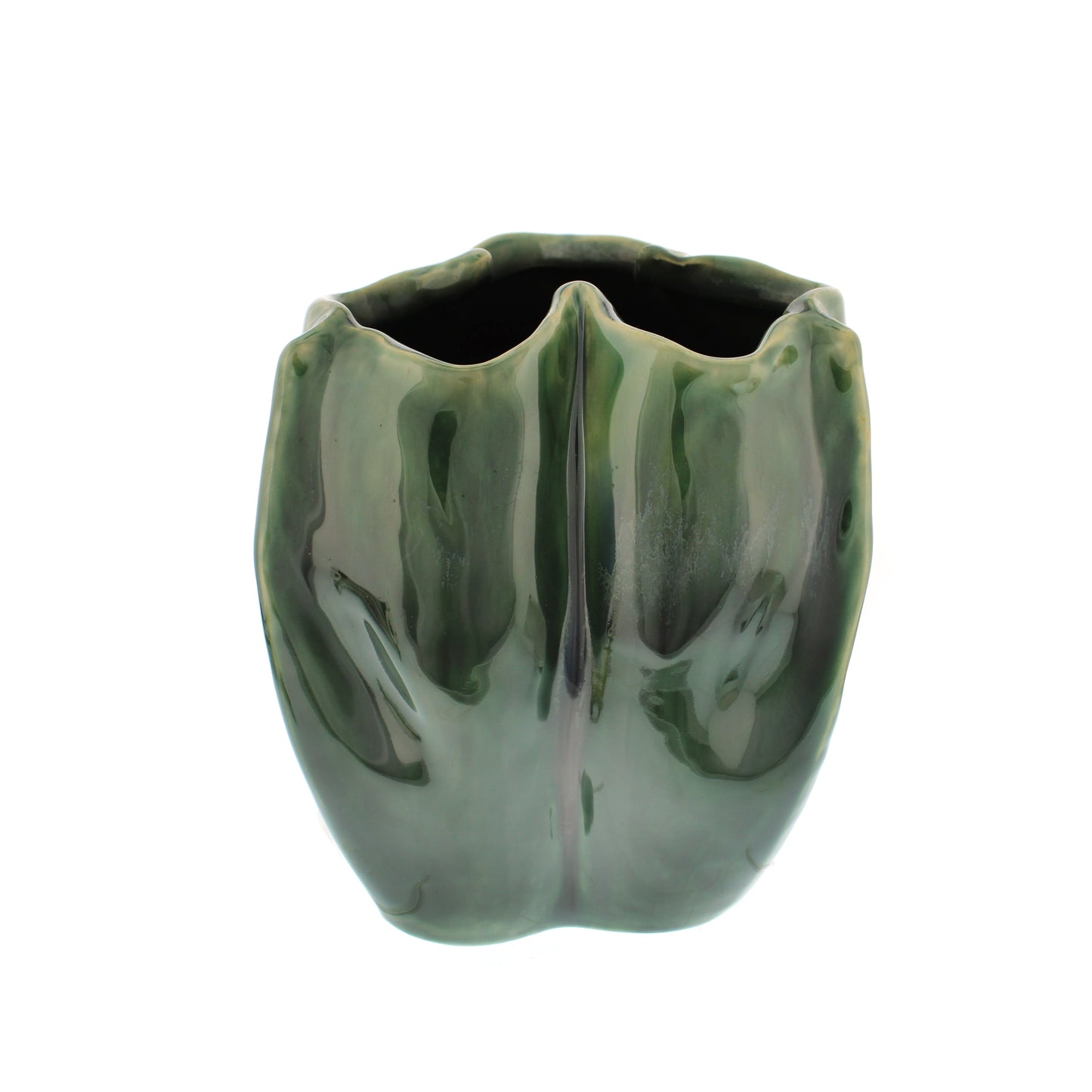 Otters Brook Shiny Green Glazed Vase (23cm)