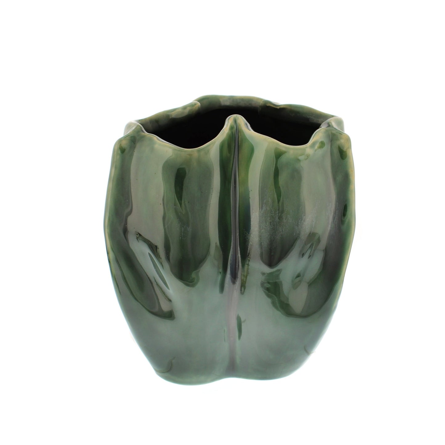 Otters Brook Shiny Green Glazed Vase (23cm)