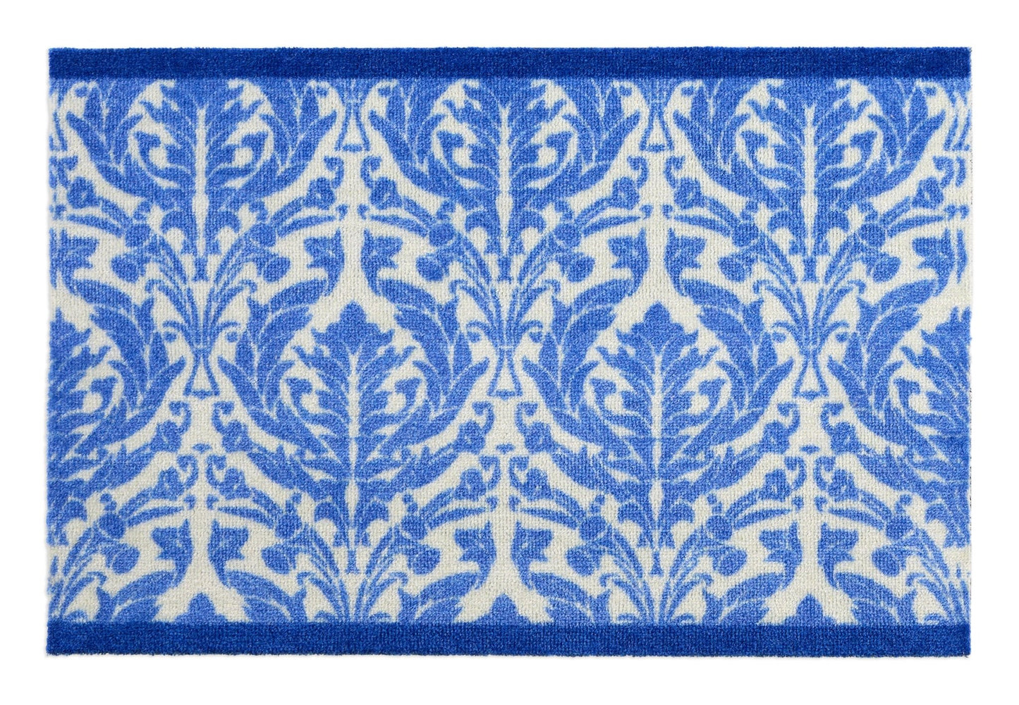 Dip & Drip Nylon Printed Royal Blue Damask Bathmat