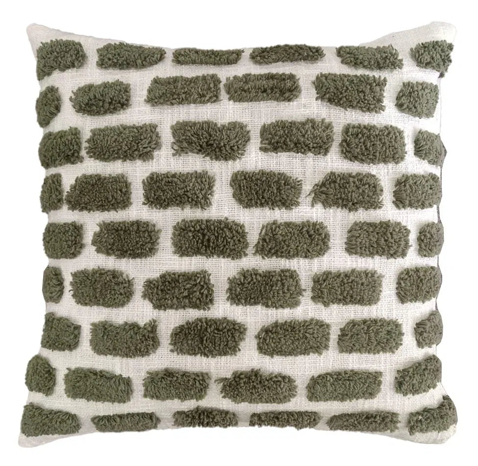 Malini Small Ridge Olive Cushion