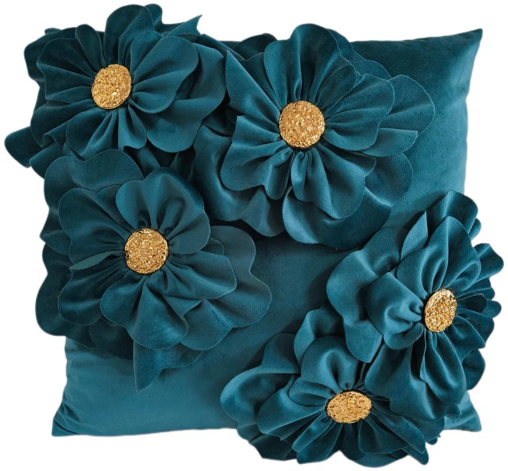 Paul Moneypenny Blooming Wonderful Teal Cushion