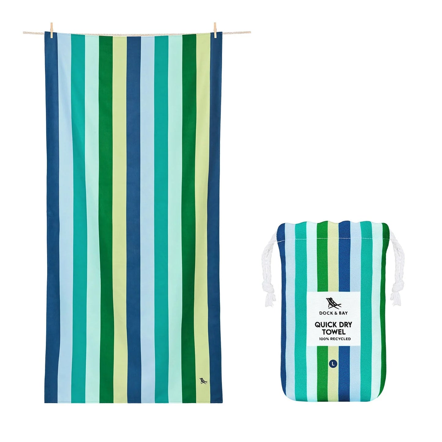 Dock & Bay Cool Lagoon Quick Dry Towel