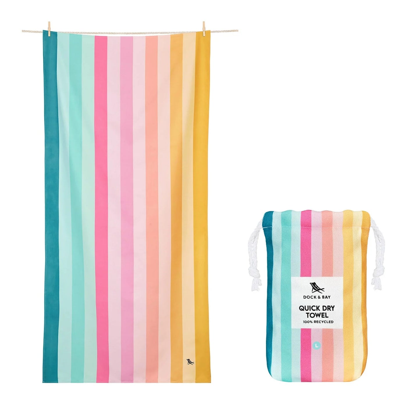 Dock & Bay Coastal Candy Quick Dry Towel