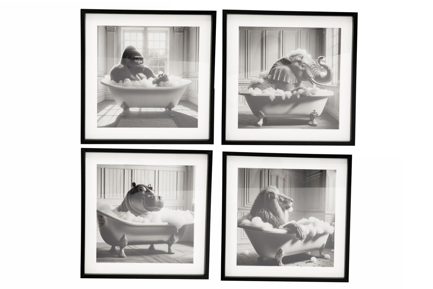 Lion in Bath Frame