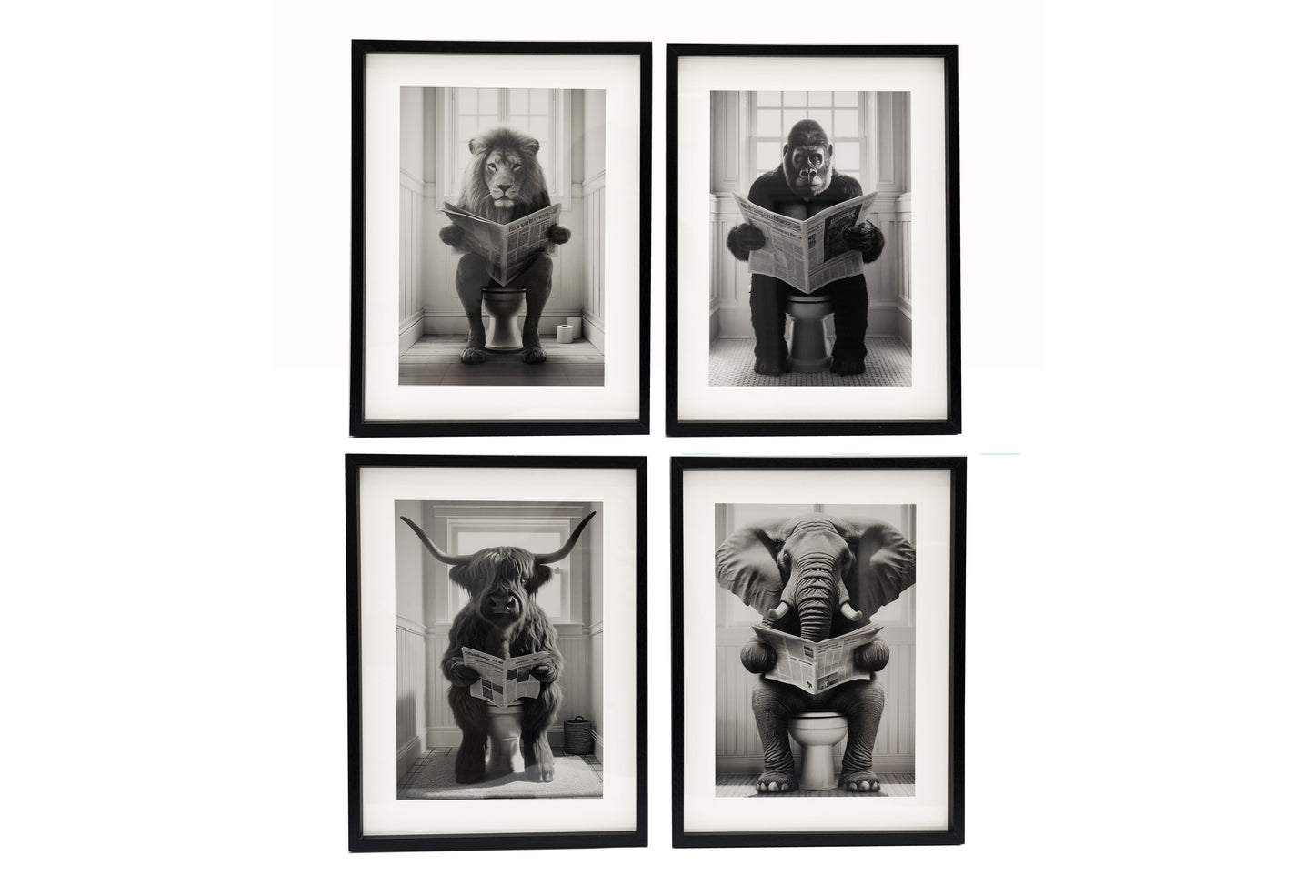 Lion on Toilet Frame