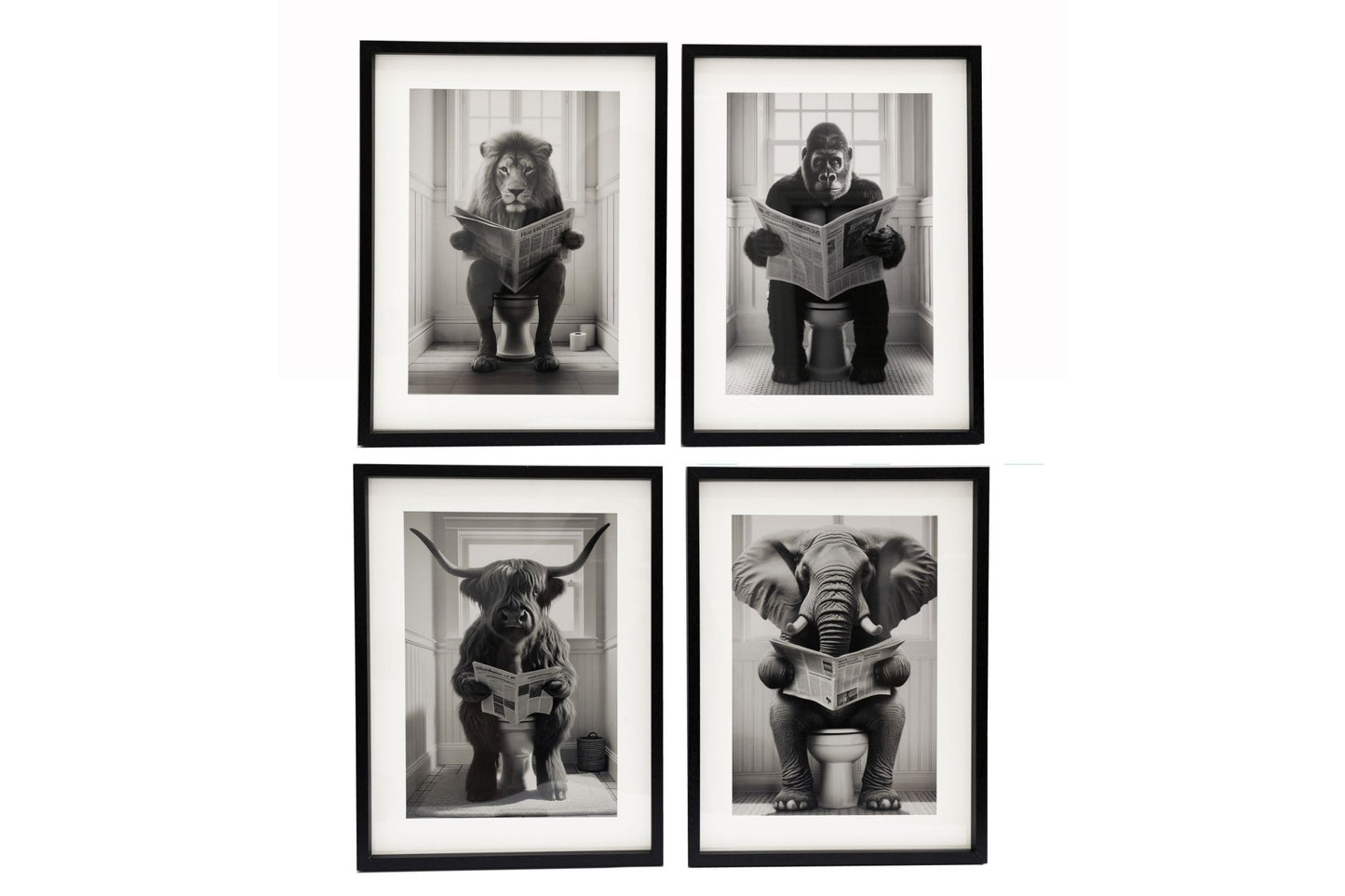 Lion on Toilet Frame
