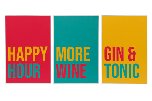 Happy Hour Neon Word Wall Art