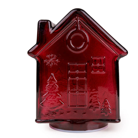 Rechargeable LED Glass Ginger Bread House