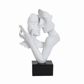 White Couples Sculpture