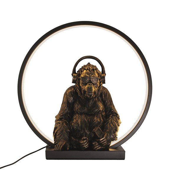 LED Gorilla in Headphones Lamp