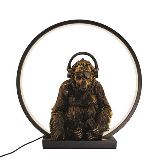 LED Gorilla in Headphones Lamp