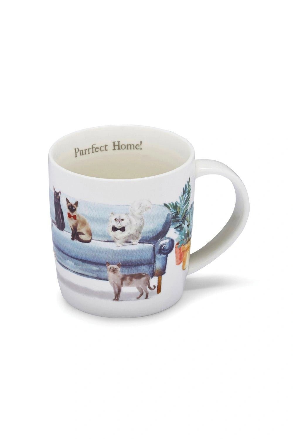 Cooksmart Curious Cats Purrfect Home Barrel Mug
