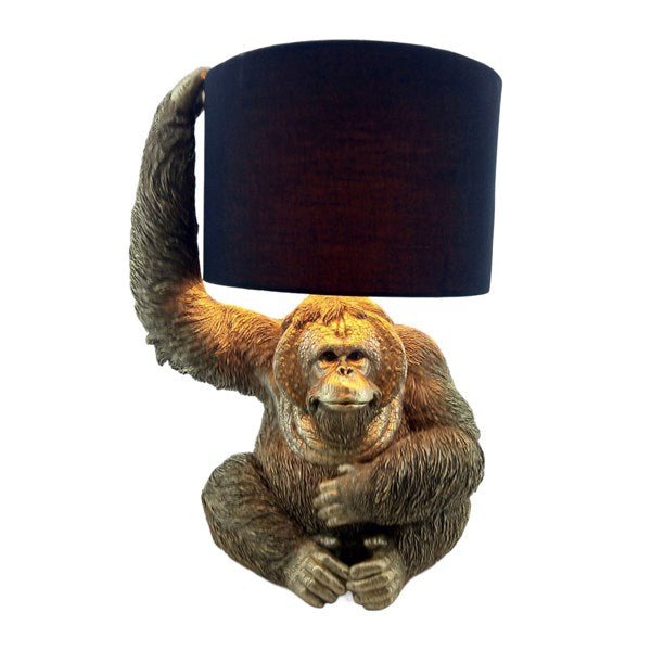 Orangutan Lamp & Black Shade