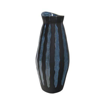 Black & Blue Ceramic Vase (32.5cm)