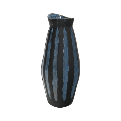 Black & Blue Ceramic Vase (32.5cm)