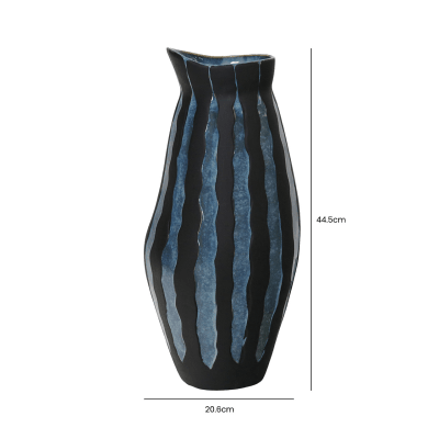 Black & Blue Ceramic Vase (44.5cm)