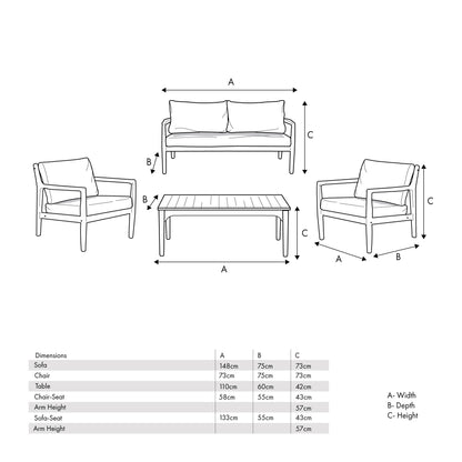 Malta Outdoor Seating Set