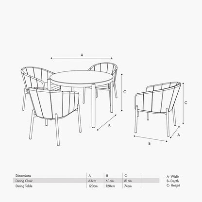 Nevada Putty Outdoor Dining Set