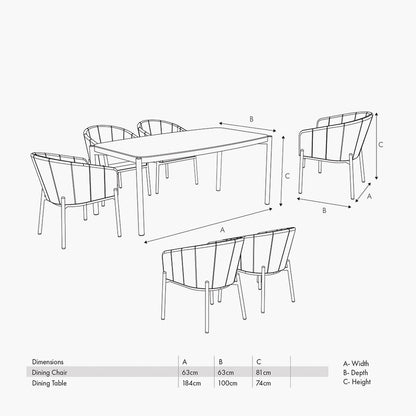 Nevada Putty Outdoor Dining Set