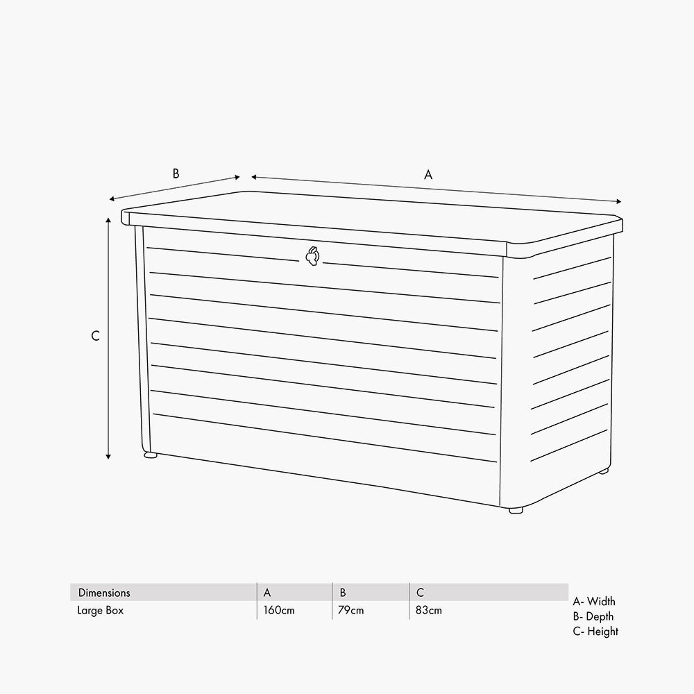 Rhode Island Large Galvanised Steel Cushion Box
