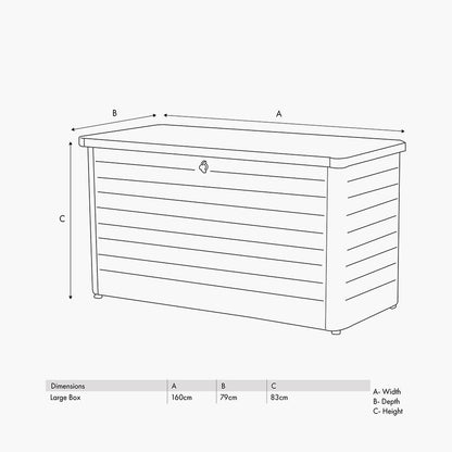 Rhode Island Large Galvanised Steel Cushion Box