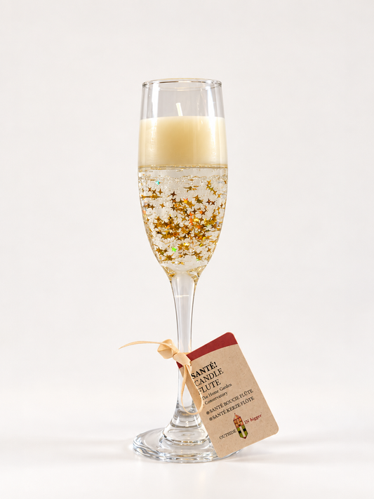 Unscented Champagne Flute Gel Candle
