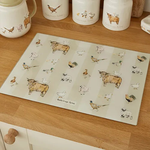 Cooksmart Buttercup Farm Glass Worktop Saver