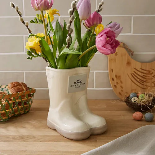 Cooksmart Hen House Lane Wellies Utensil Pot